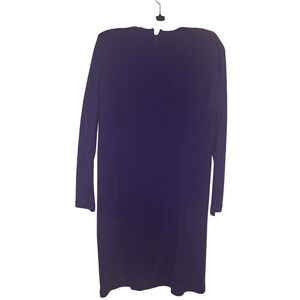 Liz Claiborne Purple Beaded Long Sleeve Knit Dress Women's Size M‎